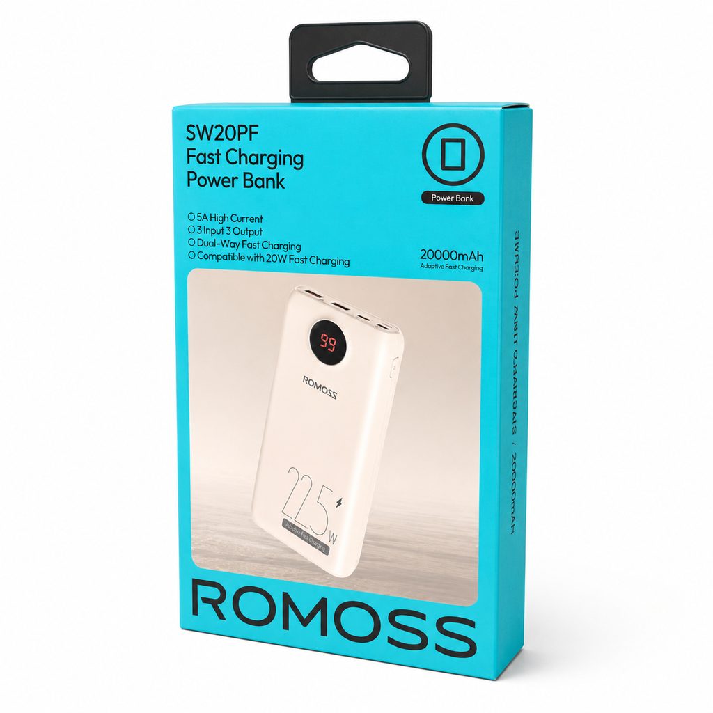 باور بانك فاست ديجيتال 20 ألف ROMOSS 22.5W SW20PF