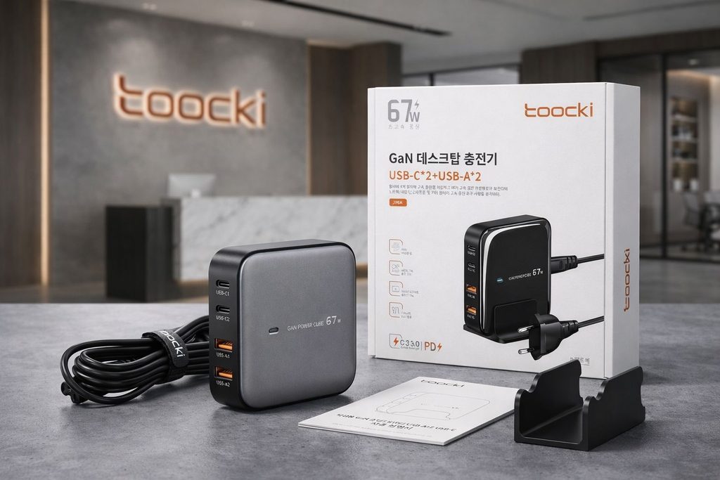 TOOCKI 67W - JY04 شاحن مكتبي فاست 4 مخرج